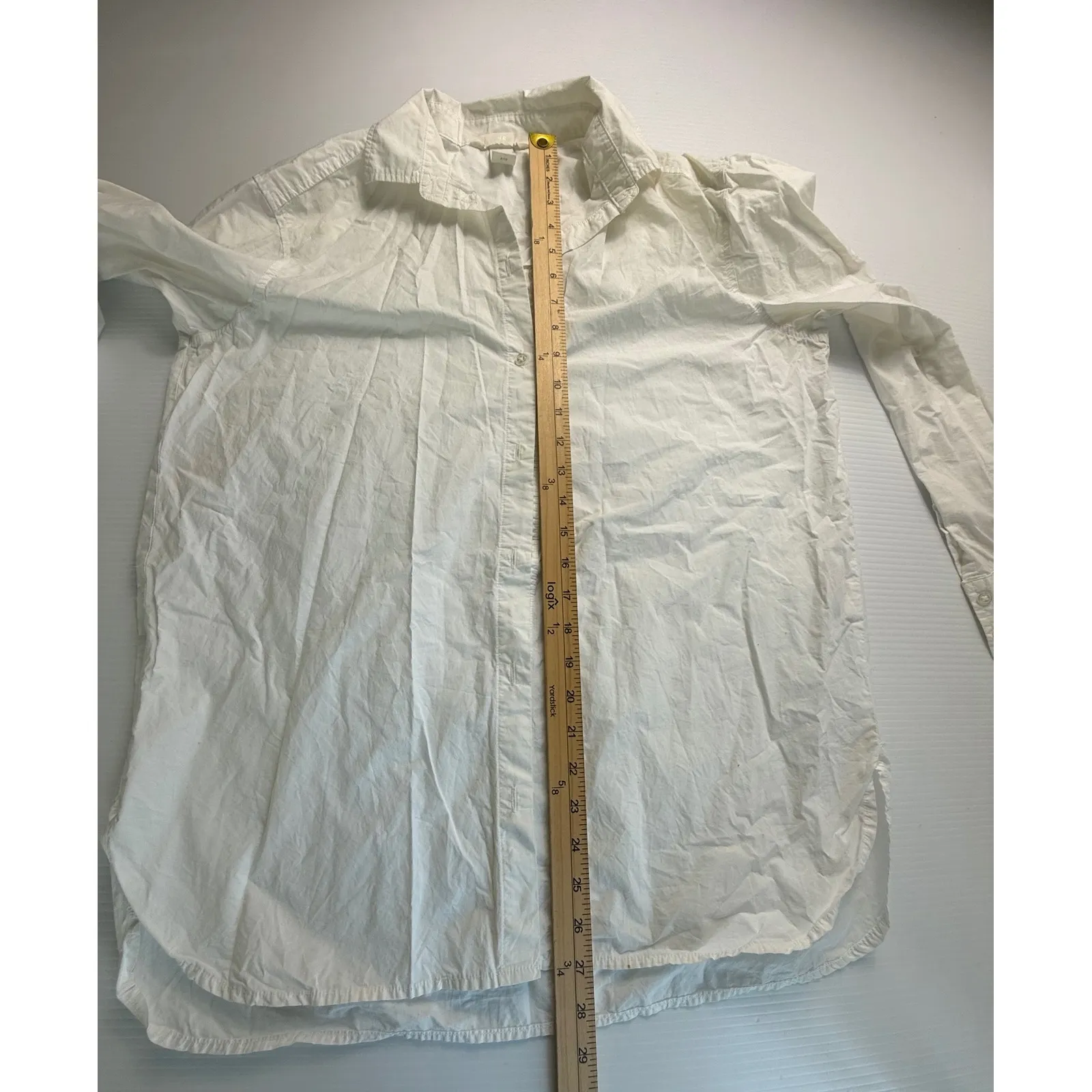 H&M White Long Sleeve Button Down Shirt Womens‎ XS Extra Small Collared - Image 4