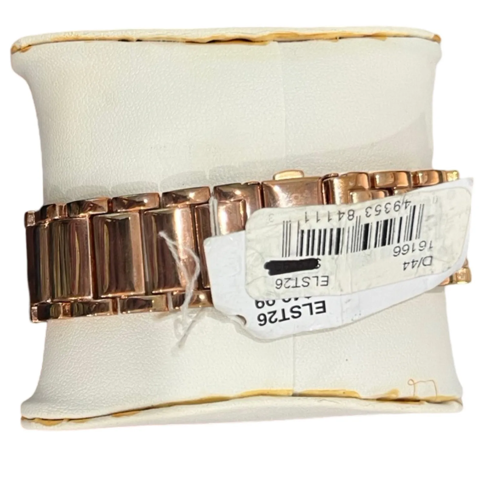 Elgin Studio Rose Gold Fold Over Clasp Analog Swarovski Crystal Watch NEW in Box - Image 6