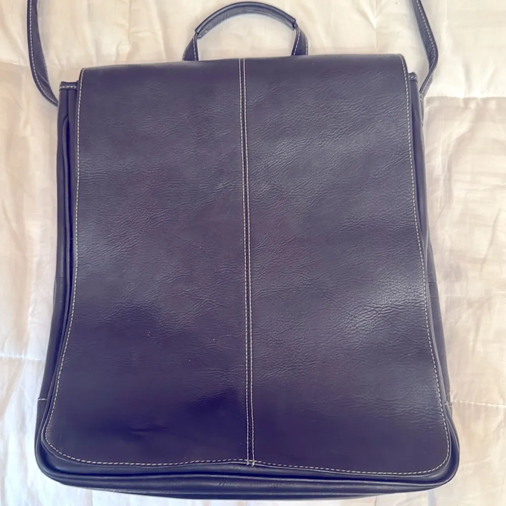 Royce Leather Black Laptop Bag - Image 2
