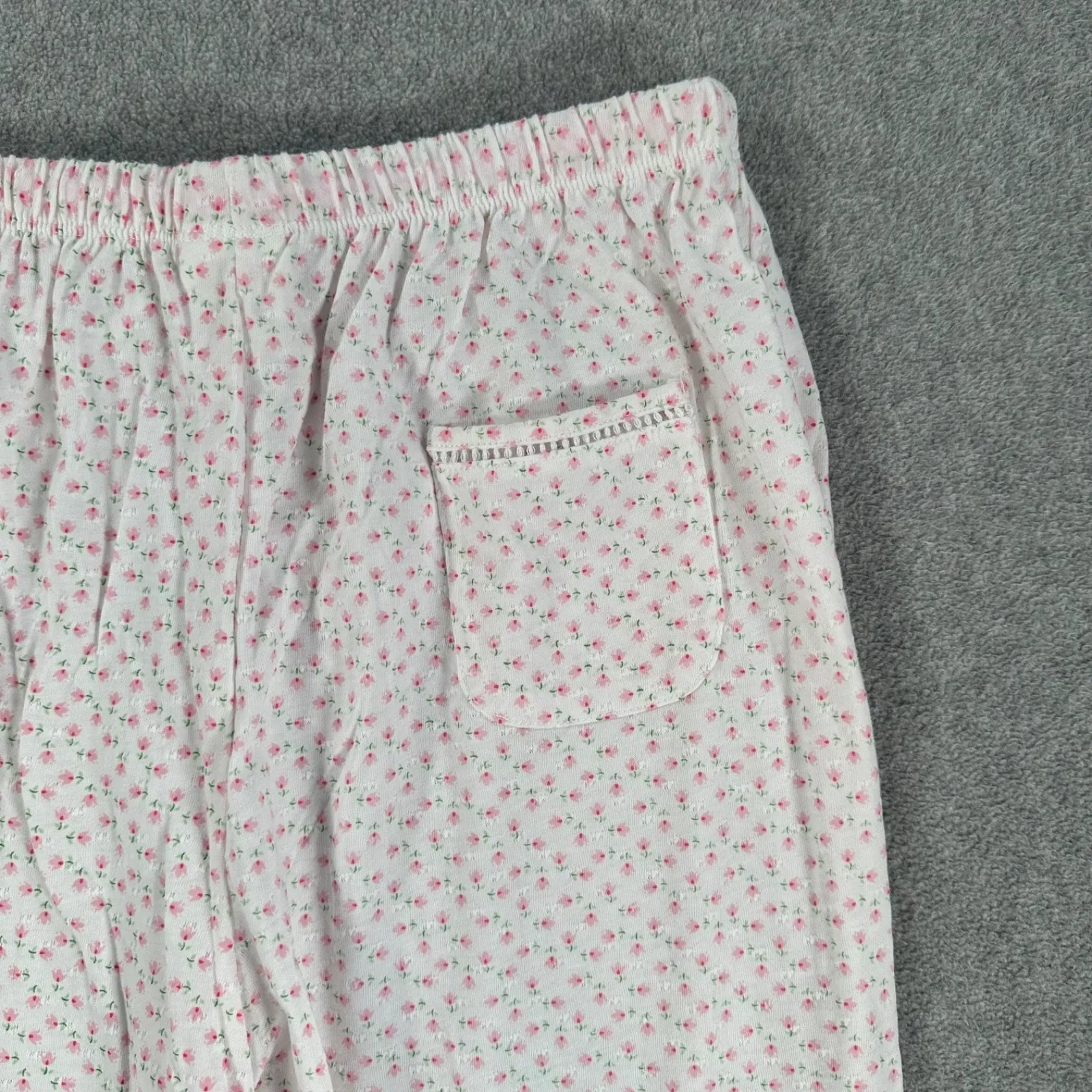 Secret Treasures Floral Gingham Pajama Set Women's Small Pink Cottagecore Sleep - Image 8