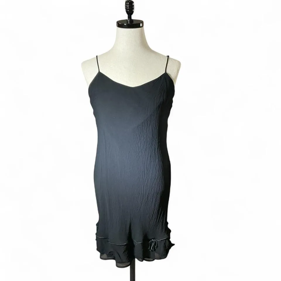 Lily Black Sheer Chiffon Ruffle Layered Dress Set 2 Piece Set Grunge Fairycore Size M - Image 2