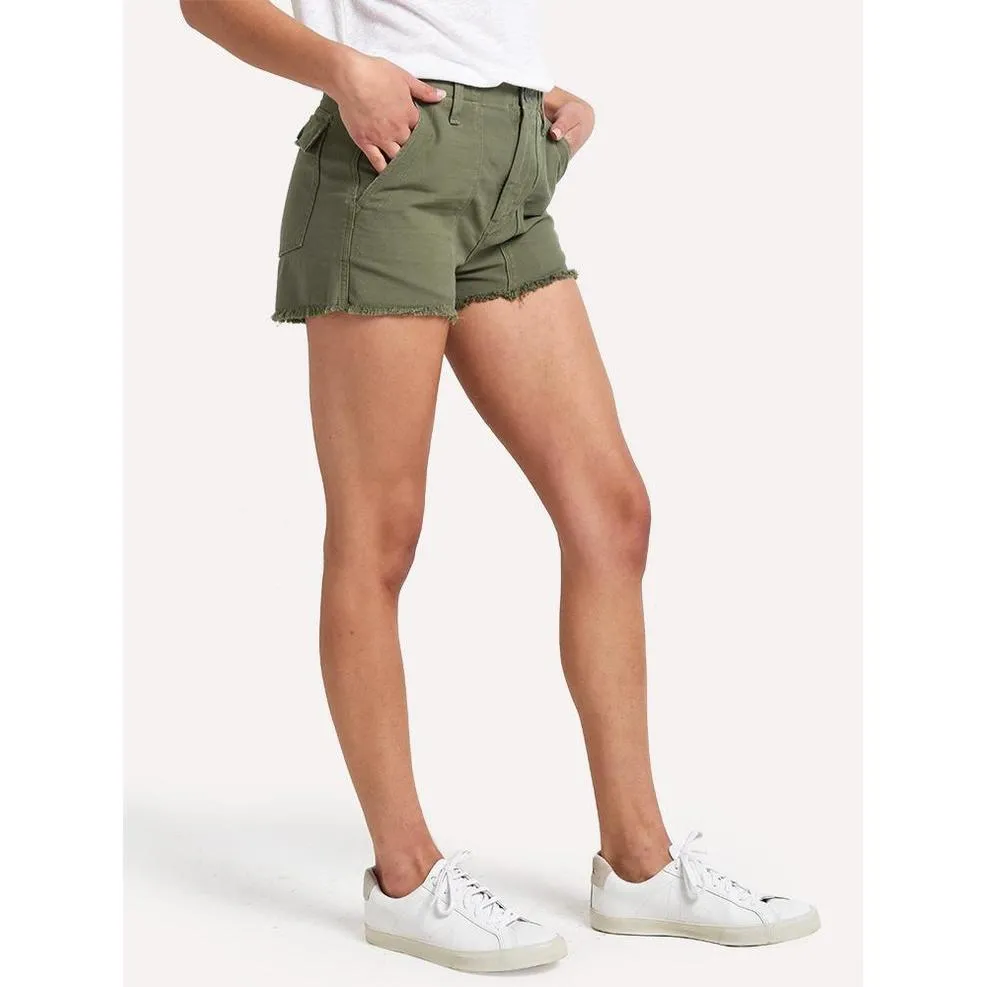 Citizens Of Humanity Women's‎ Frayed Hem Sateen Meghan Surplus Shorts Size 24 - Image 2