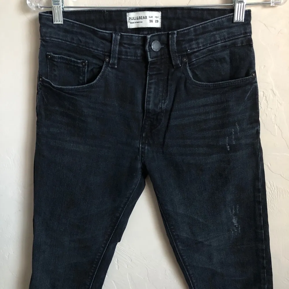 Pull&Bear‎ ASOS Black Distressed Skinny Denim Jeans Size 4 - Image 5