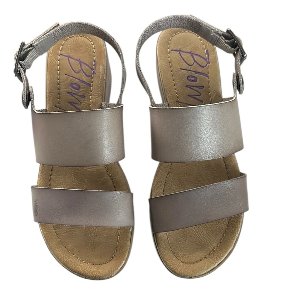 Blowfish Malibu Leather Strap Tan Platforms Size 6 EUC #CL-108 - Image 2