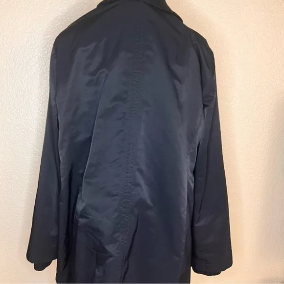 Eileen Fisher‎ Black Wool Trim Jacket Mid  Length Size M - Image 5