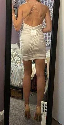 White Ruched Dress - Image 3