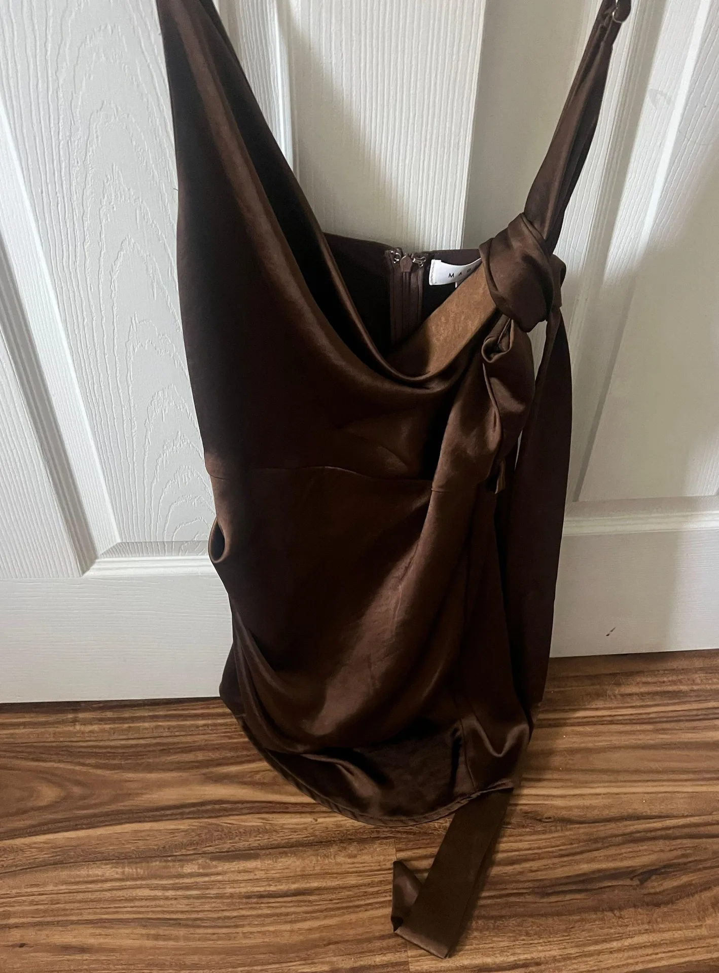 shop  brown satin dress - Image 2