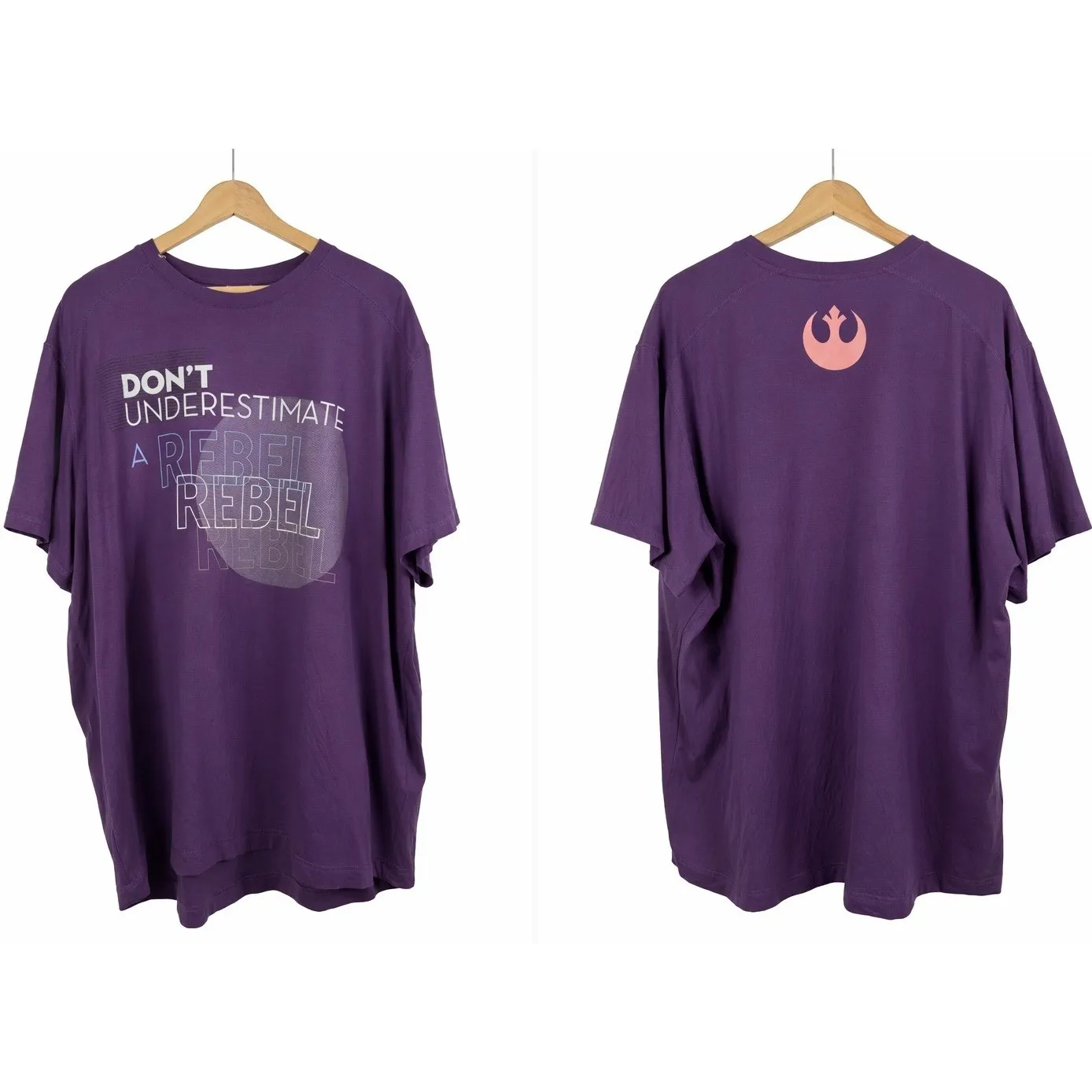 Disney Star Wars Don't Underestimate A Rebel Tee  Oversized Womens XXL - Image 2