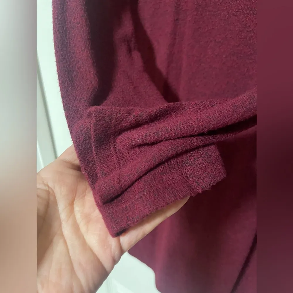 Bobbie Brooks Women’s Knit Sweater Dress/ Long Tunic Cage Neck Red Stretchy Sz M - Image 4