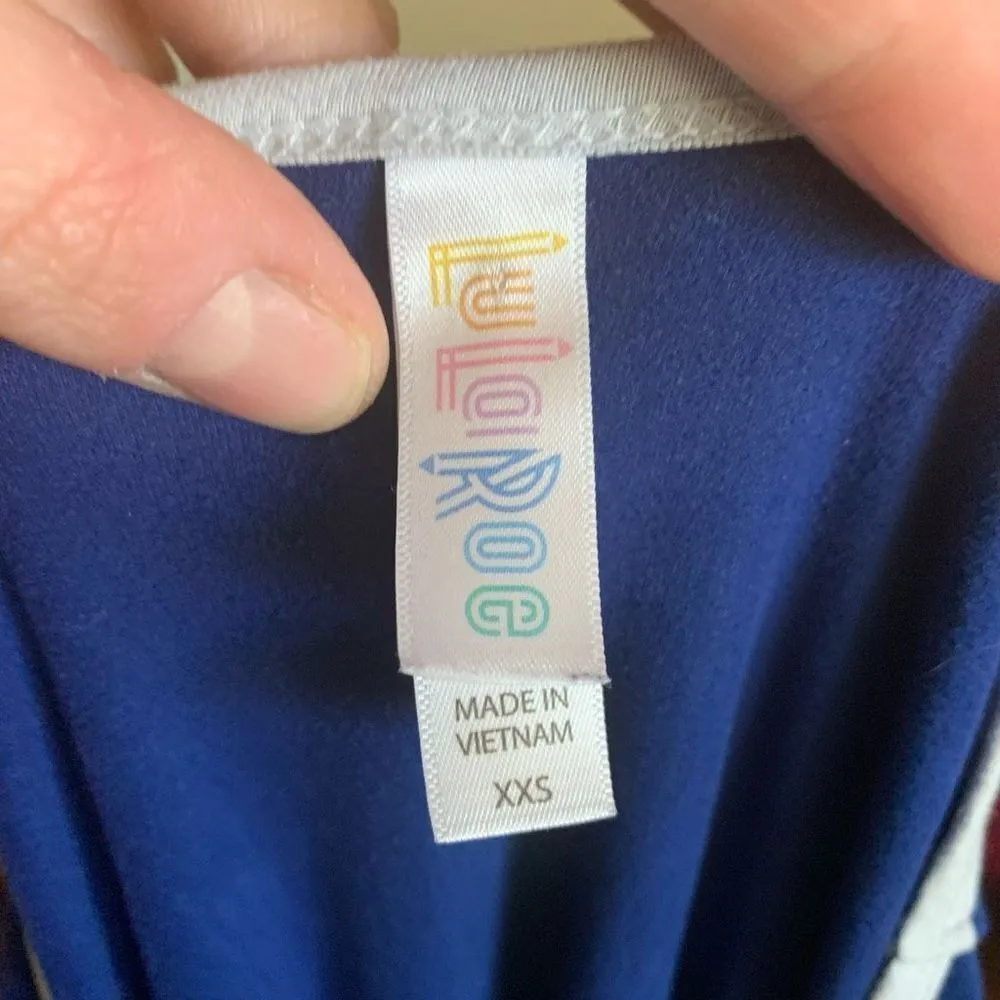 Lularoe navy & white stripe buttery soft perfect tee - Image 3