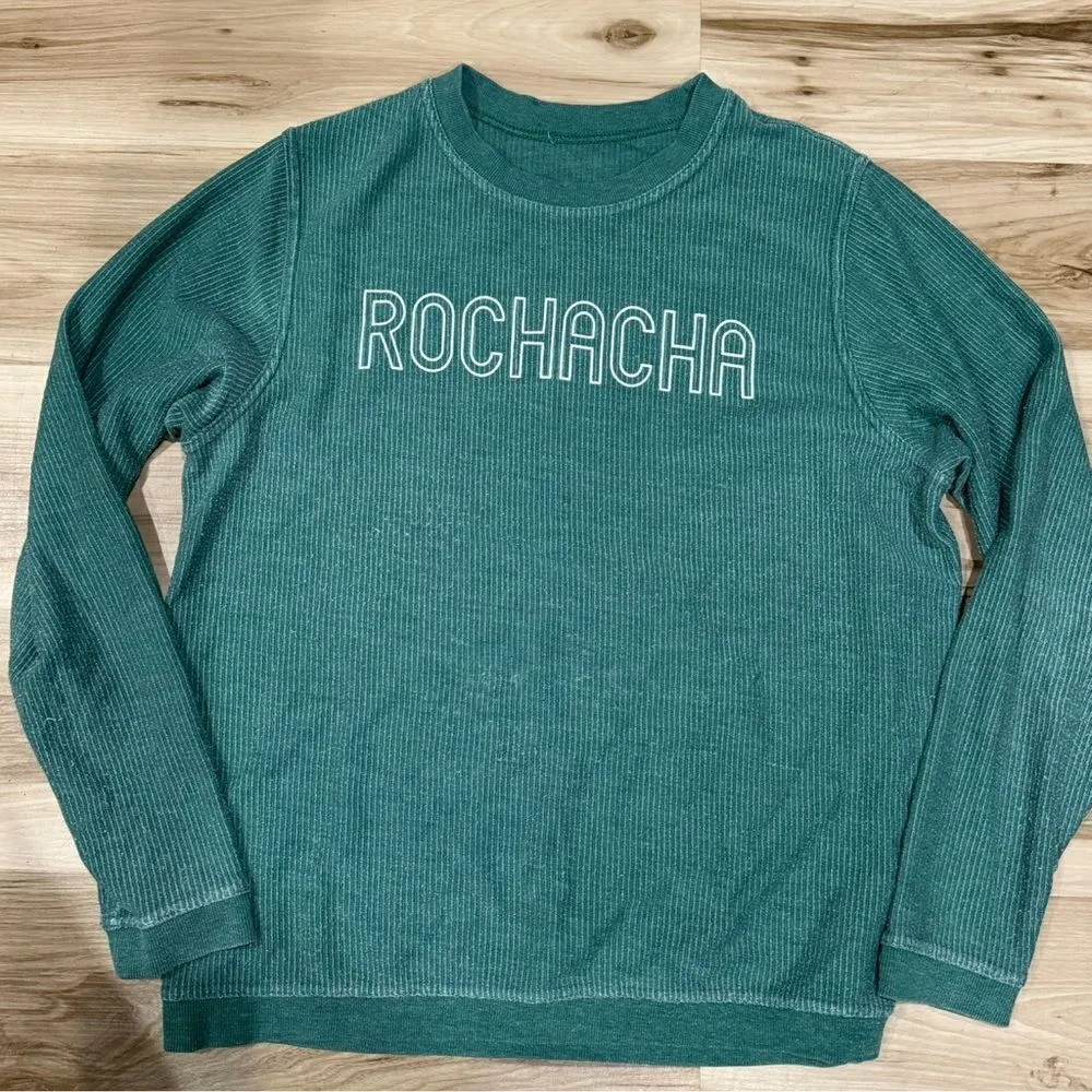 Rochacha Green Cord Pullover Sweatshirt Women’s Large - Image 2