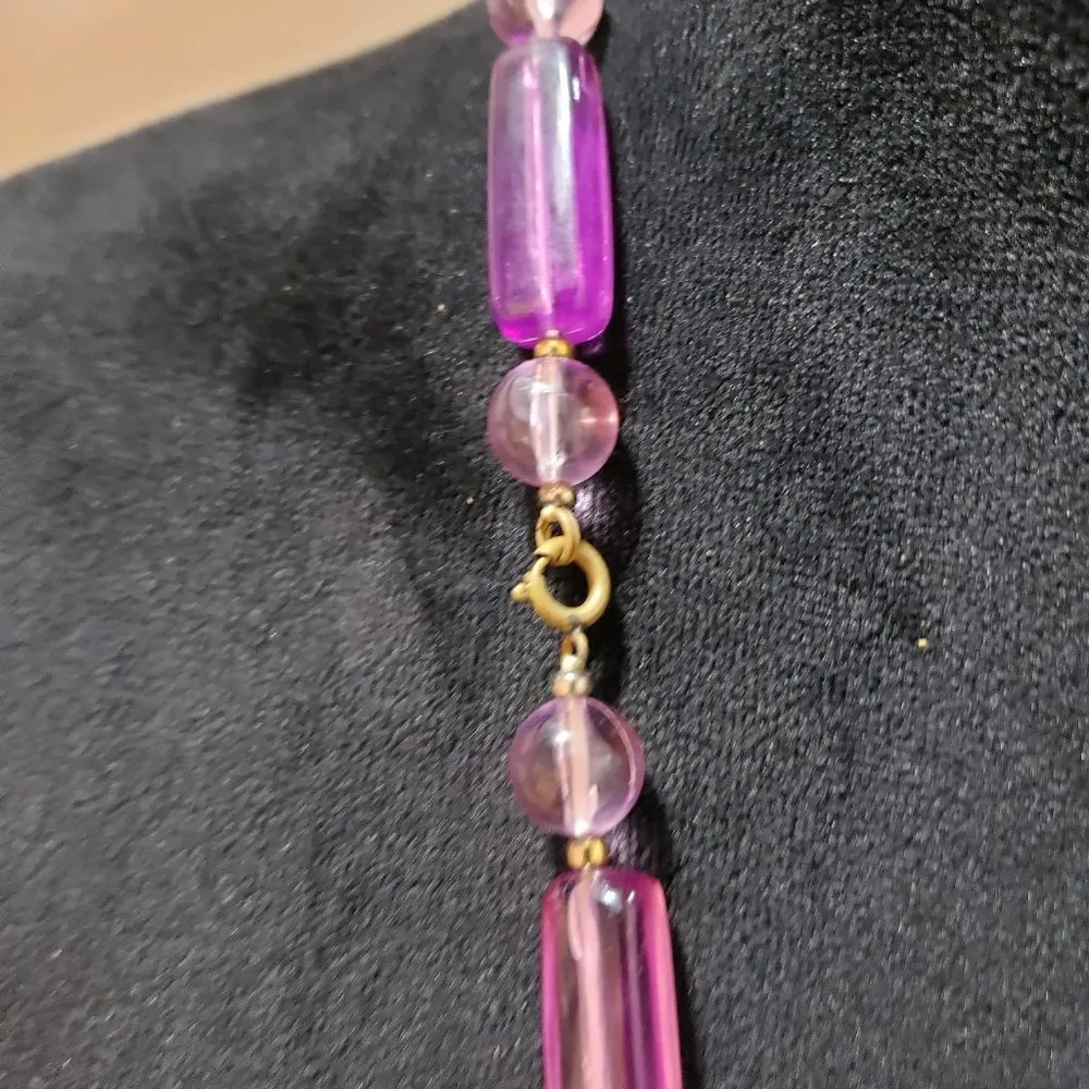 Womens Fashions Purple Round Amethyst Stone Collar Necklace with Lobster Clasp - Image 6