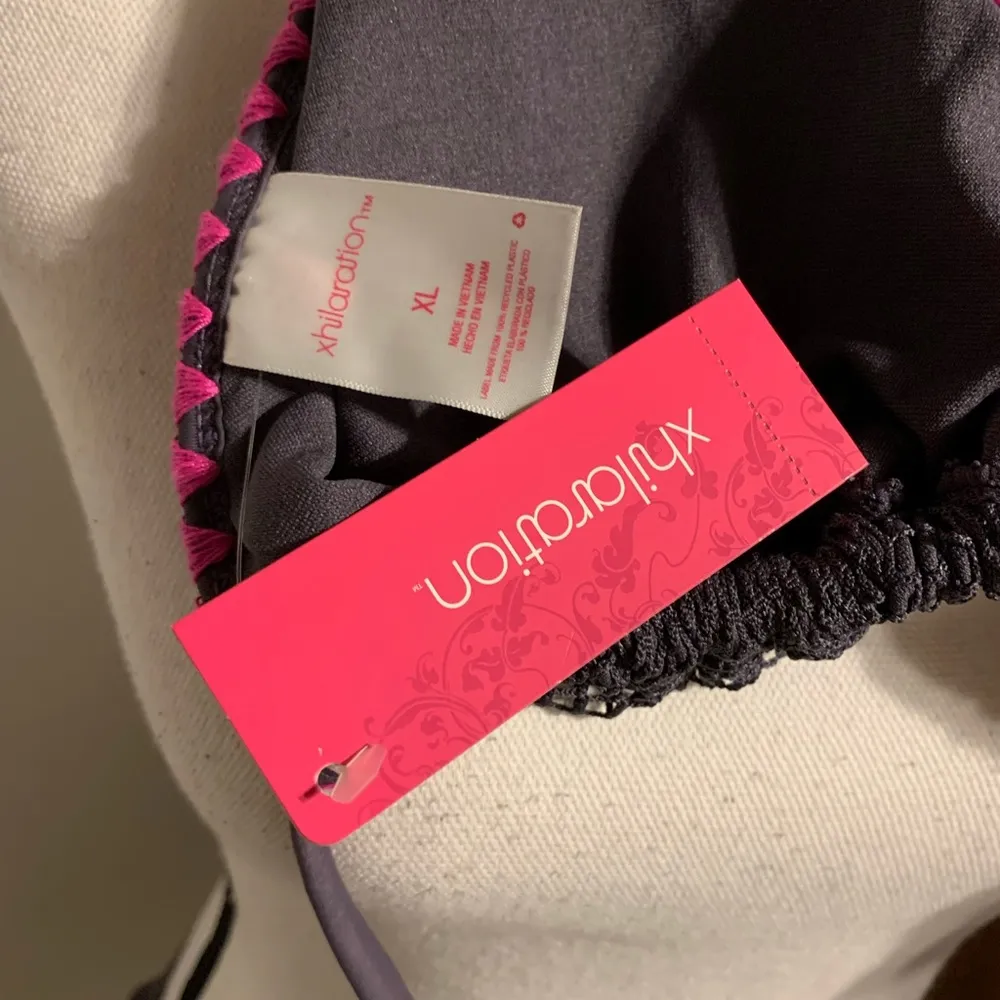 Xhilaration Gray Pink Fishnet String Bikini Set - Image 9