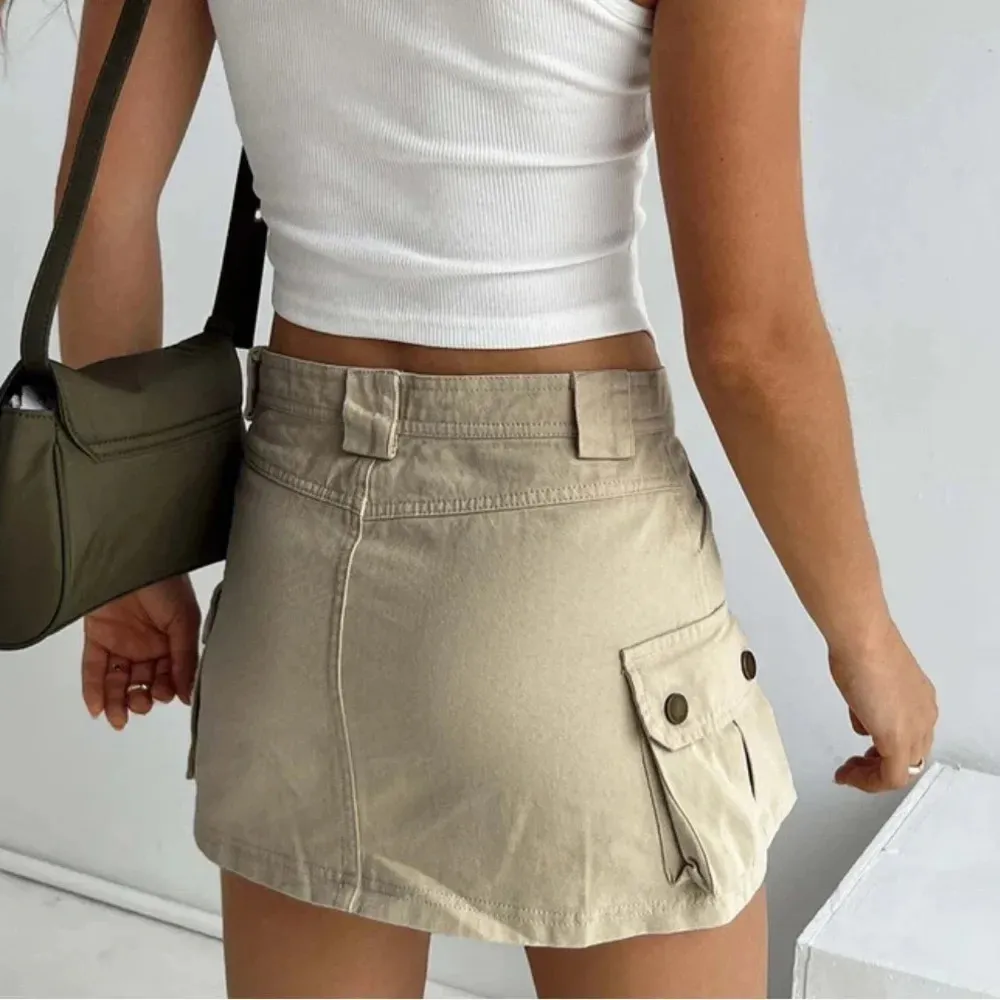 NWT Princess Polly LYDIE CARGO MINI SKIRT BEIGE 10 - Image 3