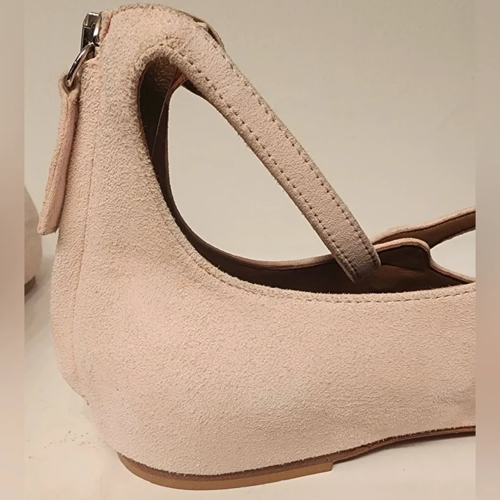 Tabitha Simmons Equipment Lynette Suede Point Toe Flats Women’s Baby Pink Size 6 - Image 8