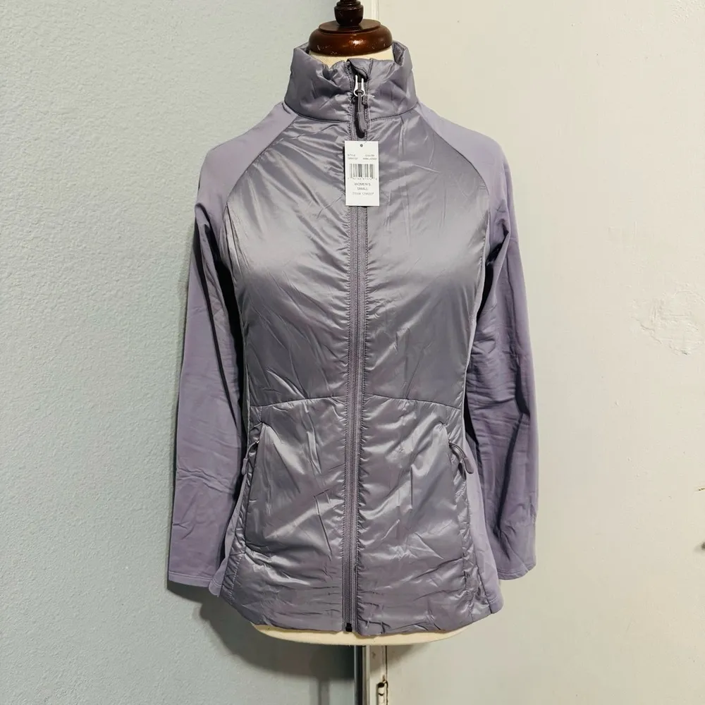 32 Degrees Cool Women's Lavender Windbreaker Zippered Stretchy Jacket Size S - Image 4