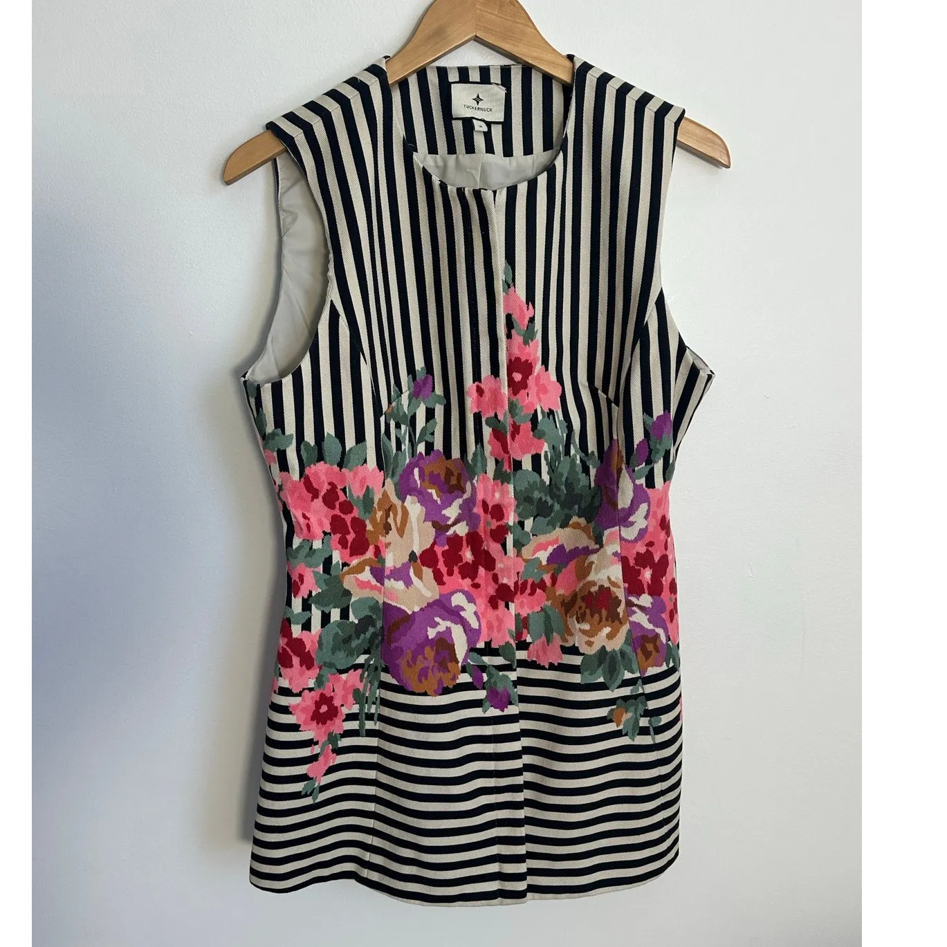 Tuckernuck Flowering Trellis Structured Rhoda Tunic Top size 14 - Image 2