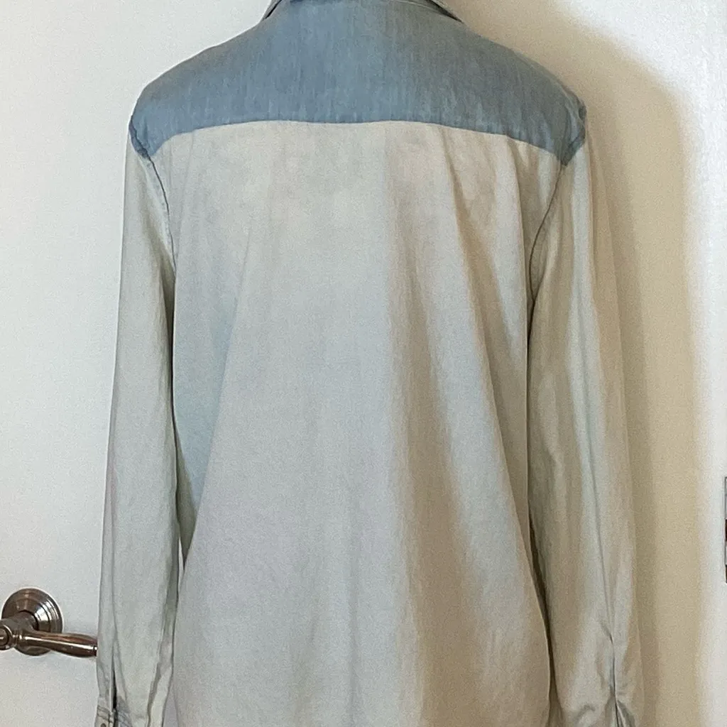 VINTAGE LADIES SNAP DOWN LONG SLEEVE DENIM SHIRT by MUDD SZ LG 90’s HIPPIE ✌️ - Image 3