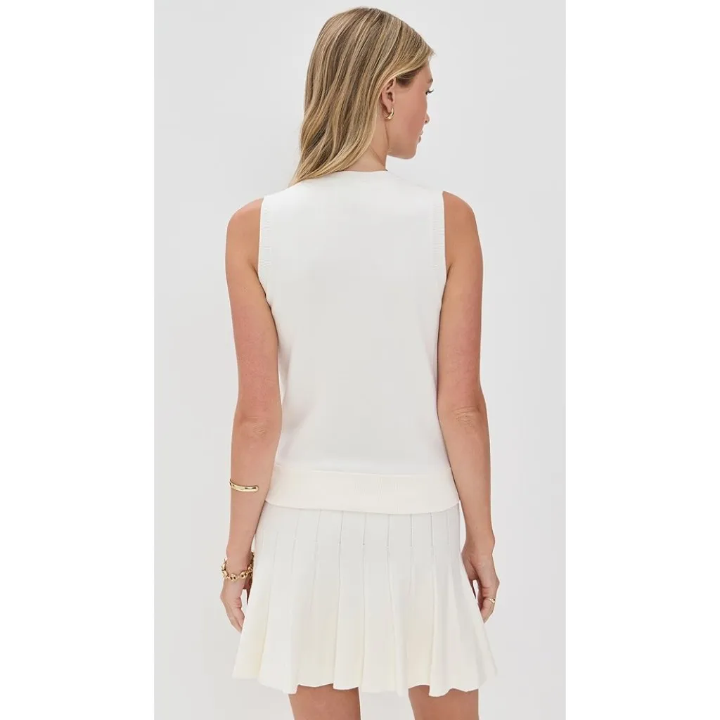 REFORMATION Blair Mixed Media Minidress in Fior Di Latte Size Large NWT - Image 2