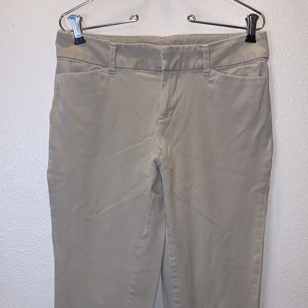 Faded Glory  stretchy straight leg ankle pants tan beige - Image 2