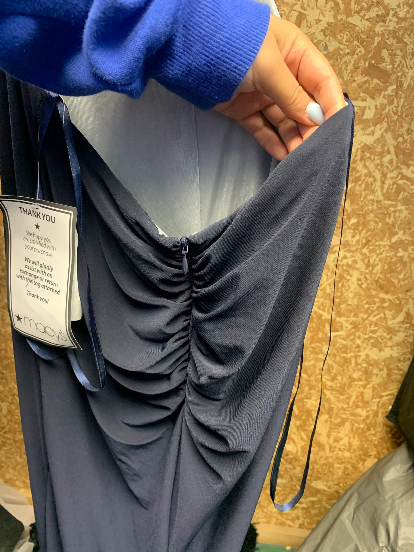 Macy's  Blue Prom Dress - Image 4