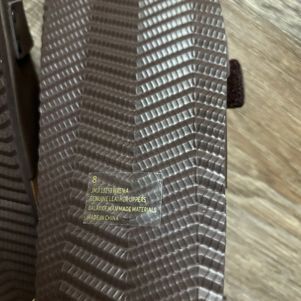 NWT Project Cloud Leather Sandals Women’s 8 Wren Chocolate – Memory, Adjustable Brown - Image 6