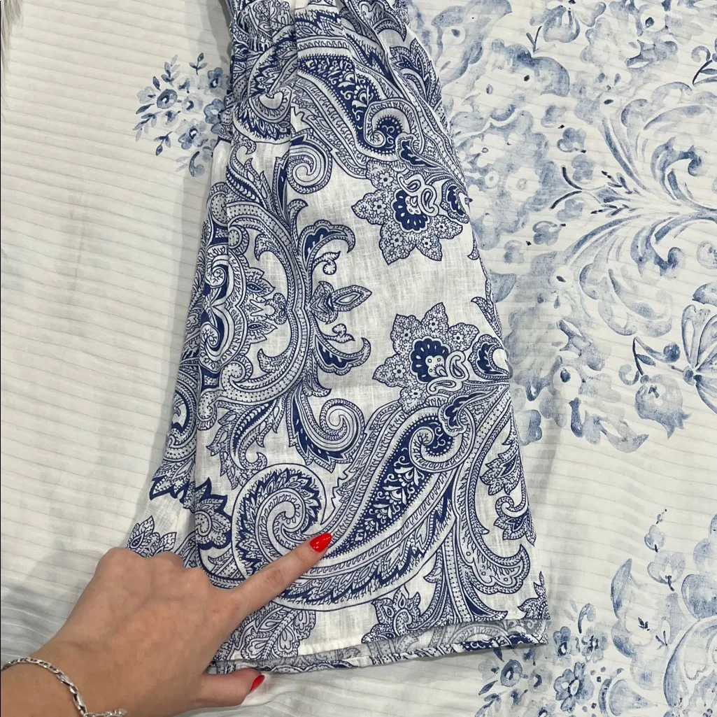 Zara women’s blue and white mini dress NWT - Image 7