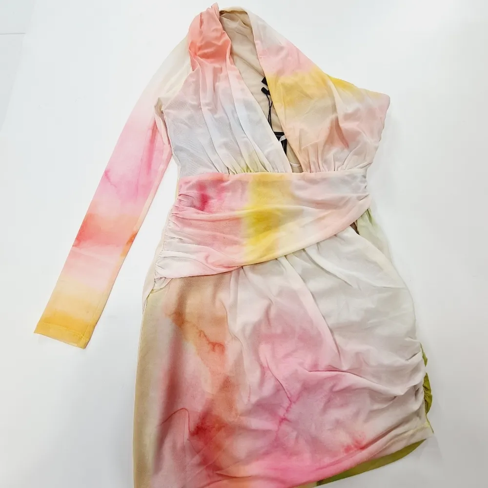 Michael Costello x REVOLVE Sedona Mini Dress in Watercolor Print - Image 2