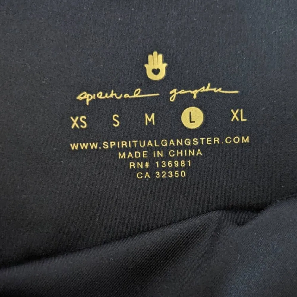 Spiritual Gangster Intent High Waist Leggings Black Pink Pastel Side Stripe - Image 9