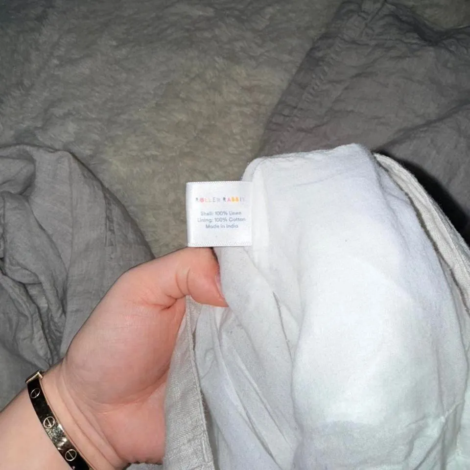 NWOT Roller Rabbit Ivory Linen Pants Size 4 28" Inseam - Image 6