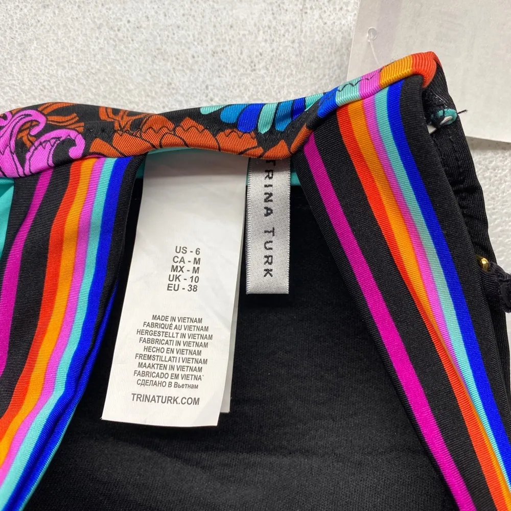 Trina Turk Bandeau One Piece Swimsuit, Size 6 - Image 4