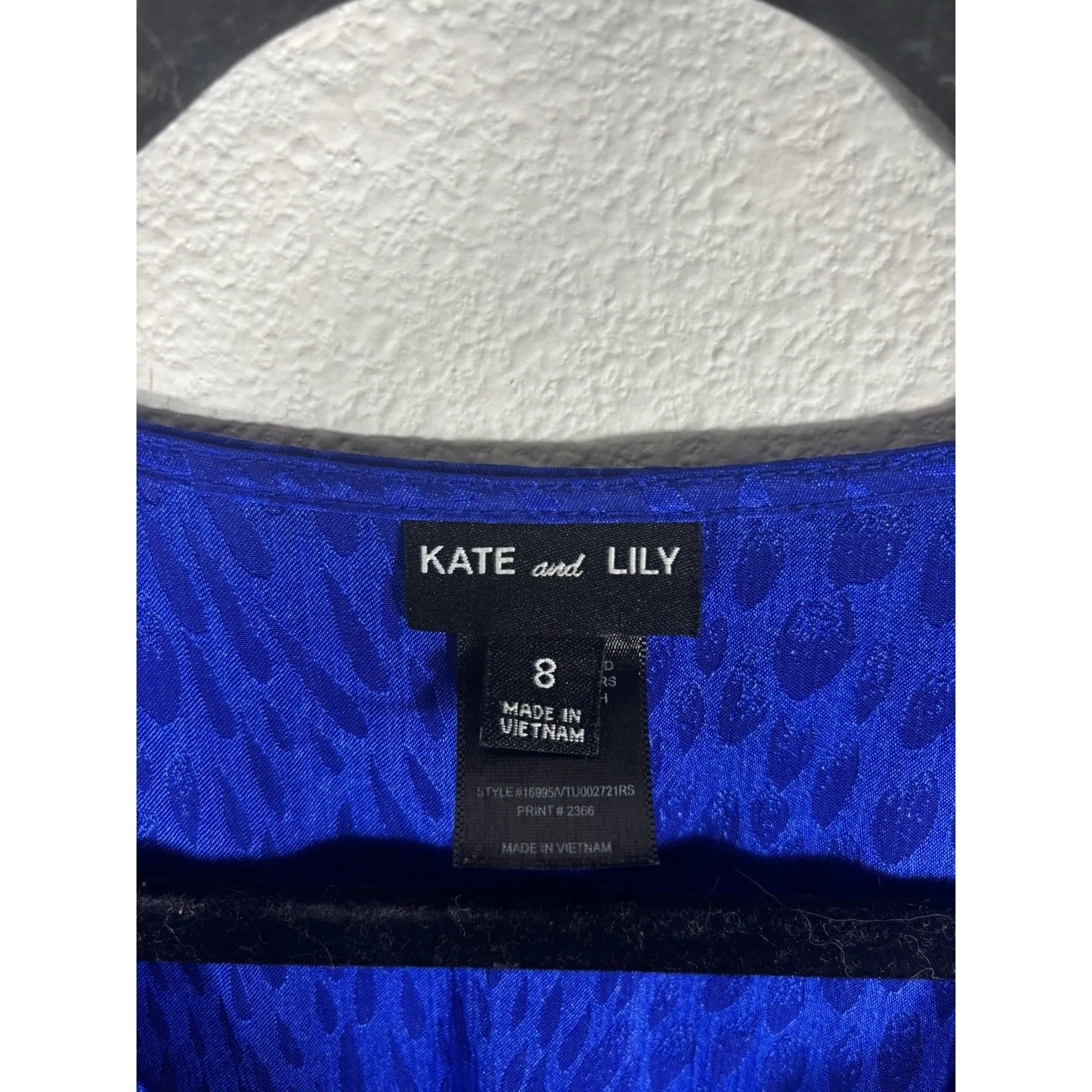 Kate And Lily Royal Blue Boho Casual Puffer Sleeve Tiered Midi Dress Size 8 - Image 6