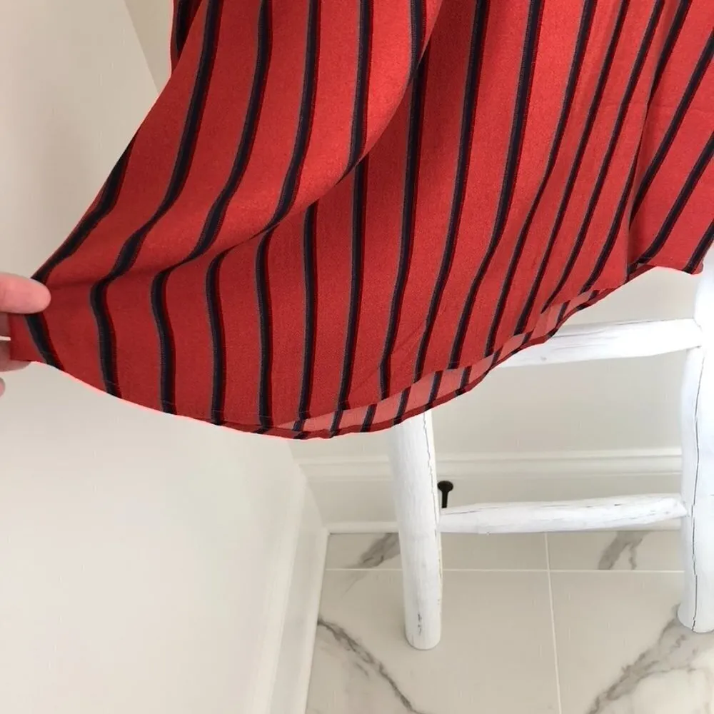 Mine Women's Cold Shoulder Short Sleeve Blouse Sz L Blue Size L - Image 6