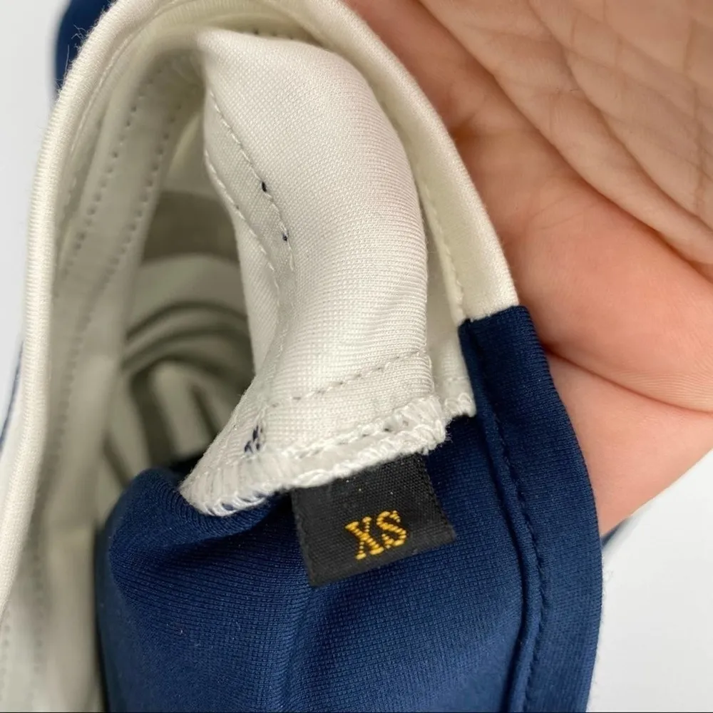 AS by DF HUTTON DRESS LEATHER STRIPE BODYCON TANK Blue Size XS - Image 11