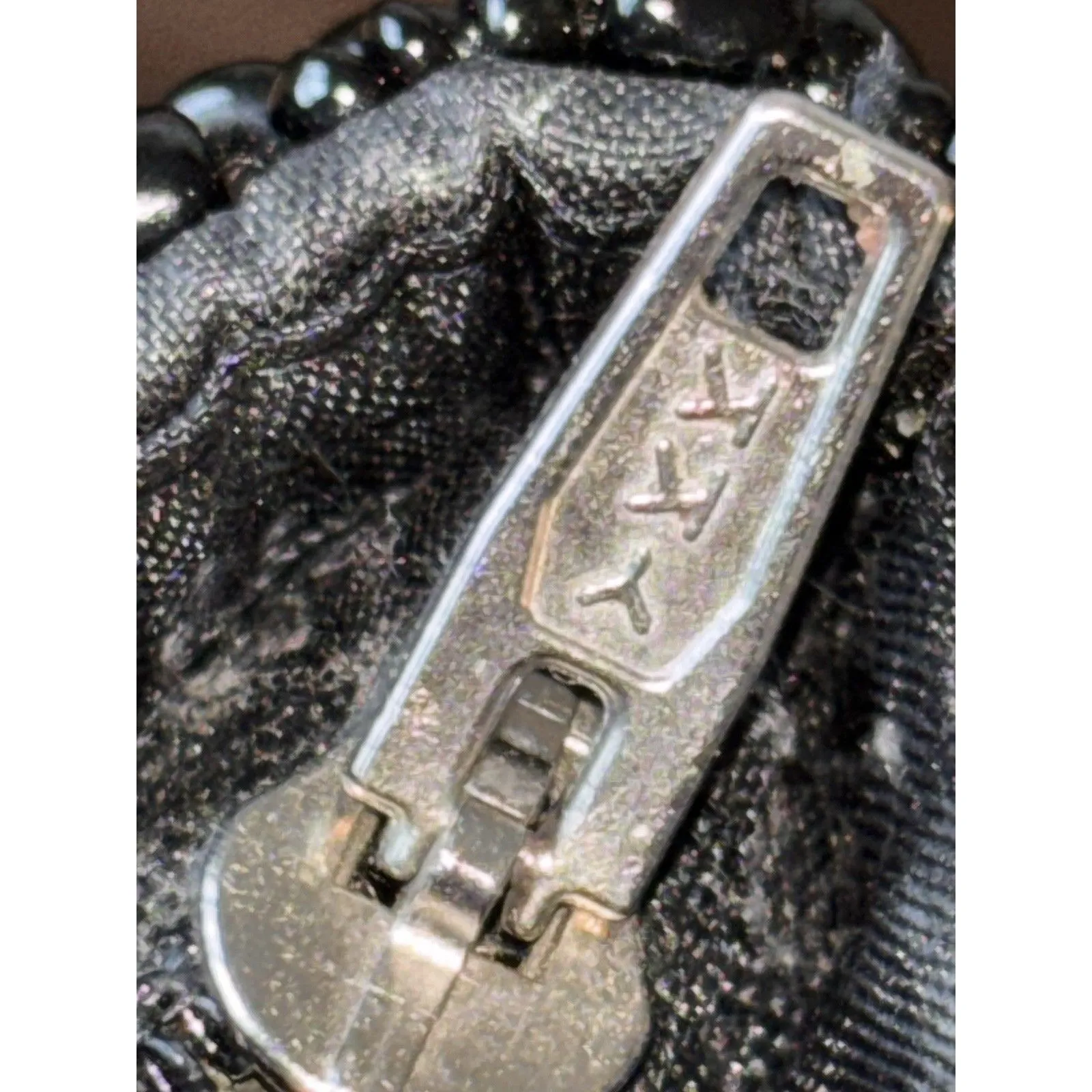 VINTAGE Black Beaded Heavy Small Coin Purse/ Clutch - Image 8