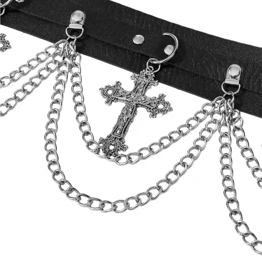 Black and Silver Chain Belt - Image 3