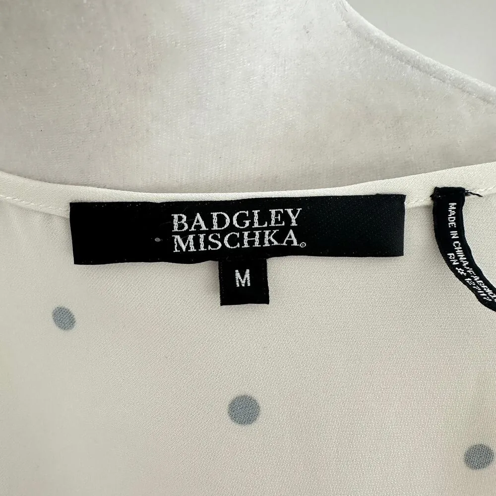 Badgley Mischka Printed Nautical Polka Dot Tank Medium Crewneck Designer - Image 8