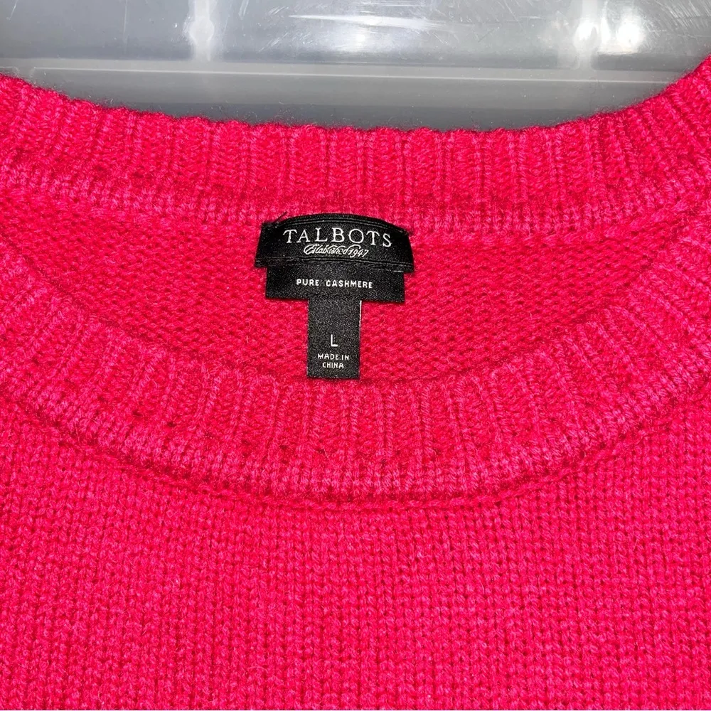 Talbots Pure Cashmere Short Sleeve Sweater LG Cozycore‎ Soft Elle Woods Capsule - Image 2