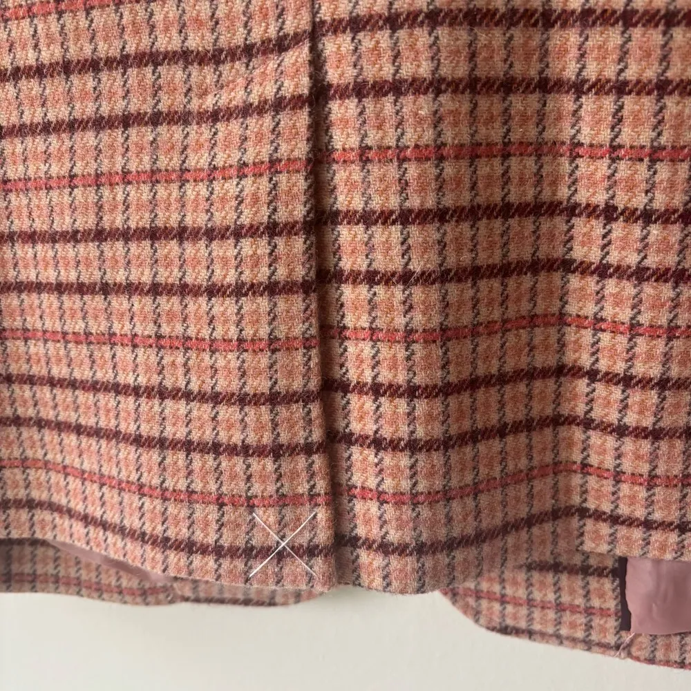 Talbots Classic Shetland Blazer Pink Plaid Wool Business Career Wear Formal - Image 12