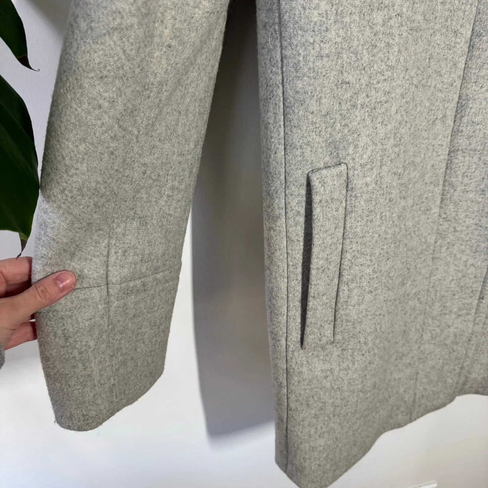 J.Crew City Coat Wool Blend Full Zip Women 8 Gray Quite Luxury Old Money Minimal - Image 7