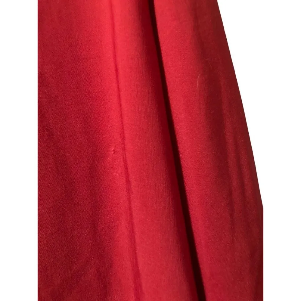 C.M. Shapes Red Button Up Blouse Jacket 3X Top Womens Leaf Design USA Collar - Image 8