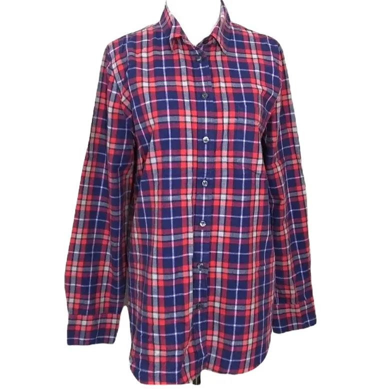 J.Crew plaid lightweight button down long sleeve women’s shirt Size Medium - Image 2