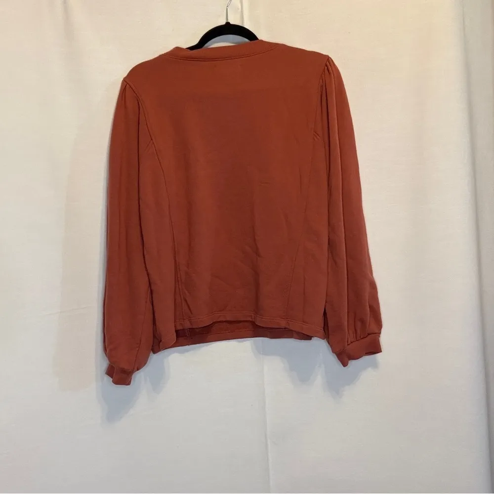 Rust Long Sleeve Sweatshirt Brown Size XL - Image 2
