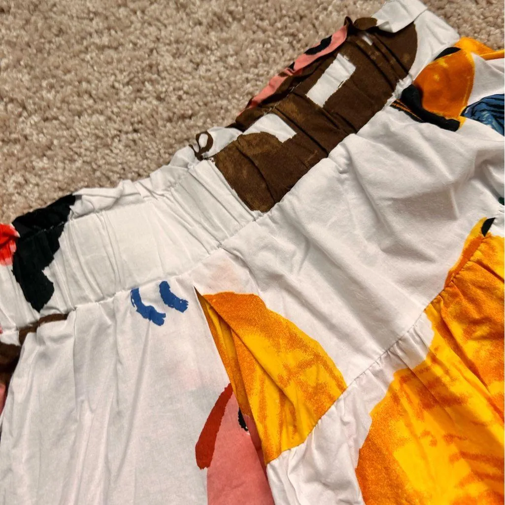 Fun face printed skirt. Xs Red - Image 5