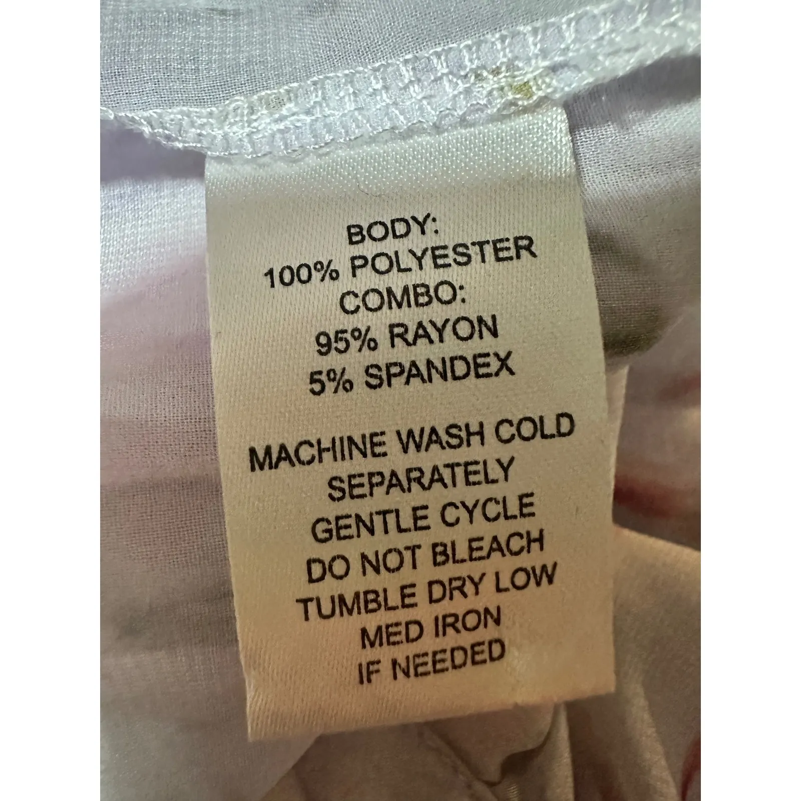 Lola & Sophie New York Sheer Floral Print Blouse Button Front Long Sleeve Size M Purple Size M - Image 6