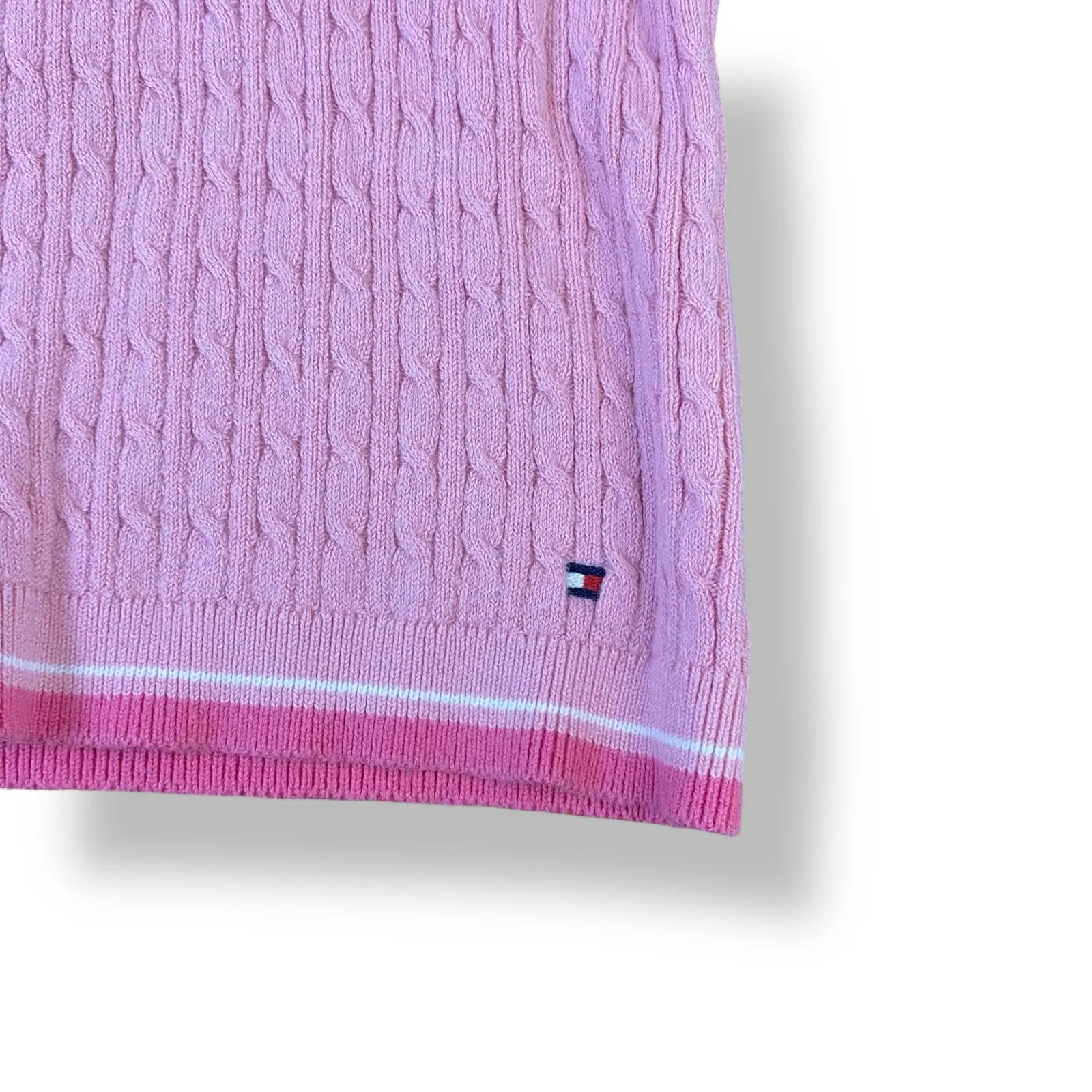 Tommy Hilfiger Sweater Top Womens Size S Pink Preppy‎ Coquette - Image 5