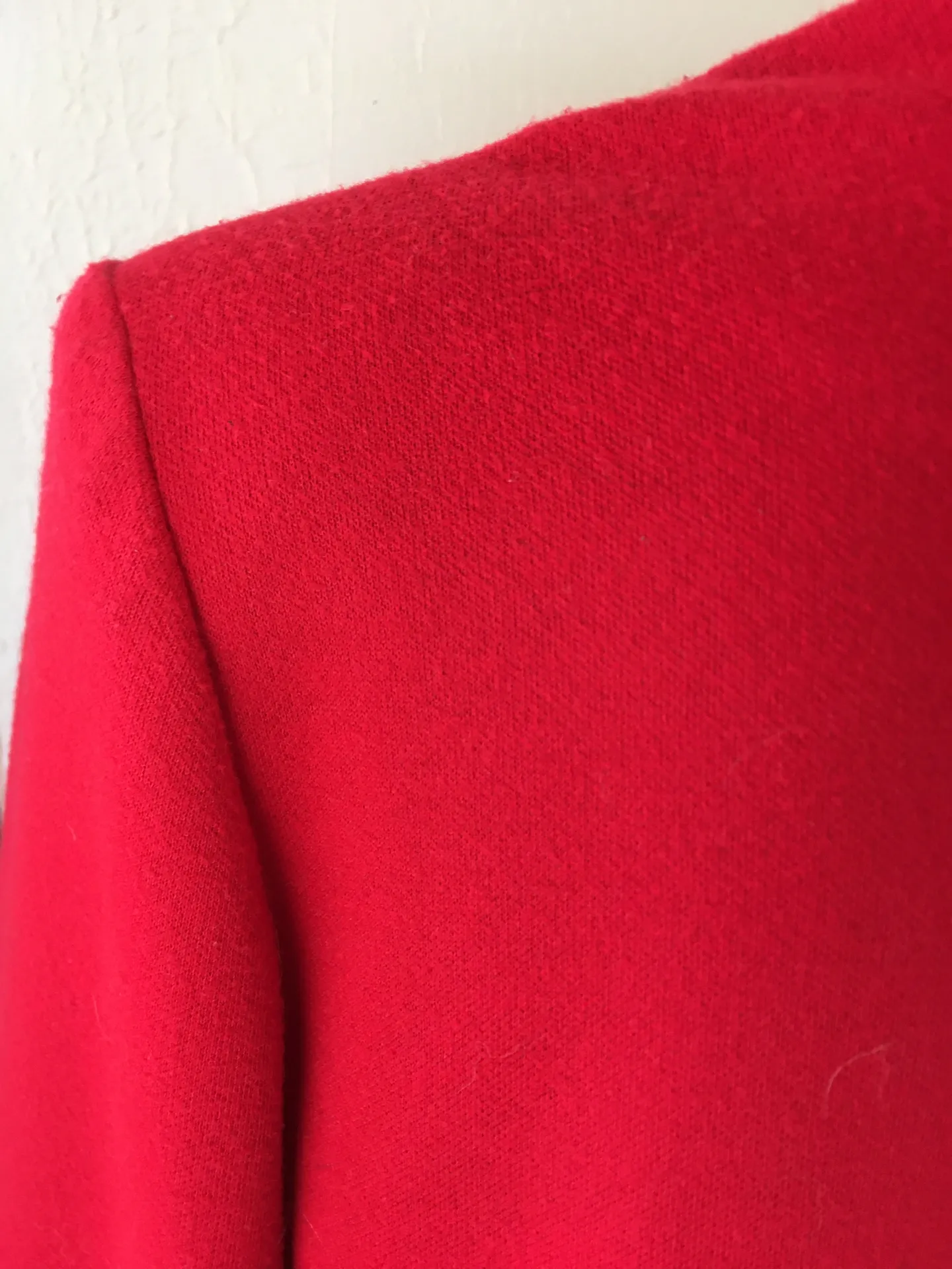 Vintage 70s Lady Graff Red Felt Blazer Jacket Appliqué Black Design L Size L - Image 5