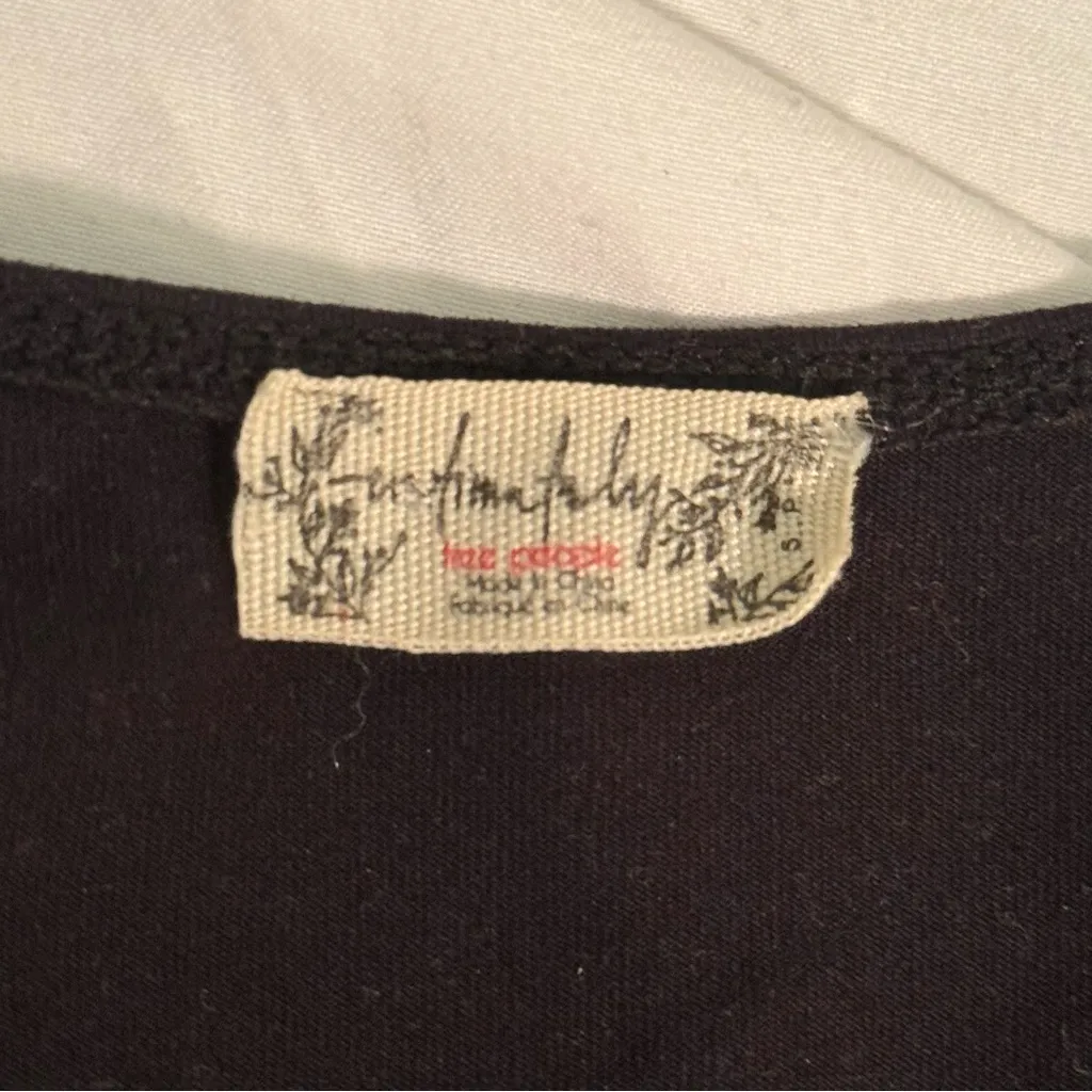 Free People Basic Babe Black Long Sleeve Bodysuit - Image 4