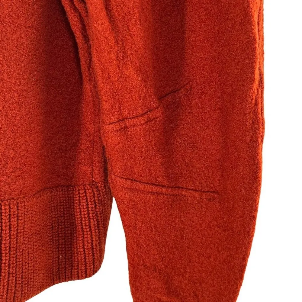 Ulla Johnson Riley Rust Orange Merino Wool Asymmetric Sweater Womens Size Small - Image 6