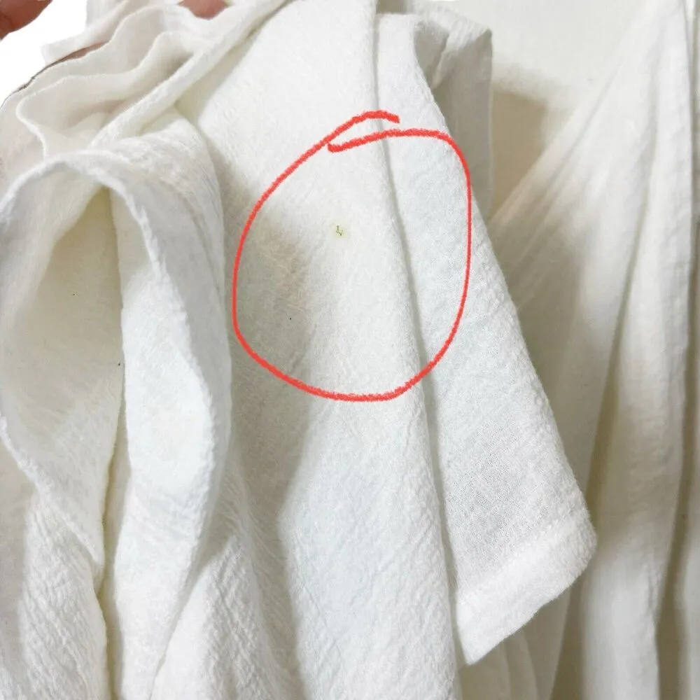 9 Seed Bali Jumpsuit White Resort Cover Up Harem Cropped Cotton Women’s One Size Size M - Image 10